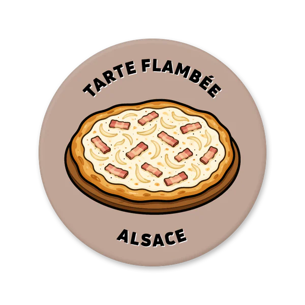 Traditional tarte flambée