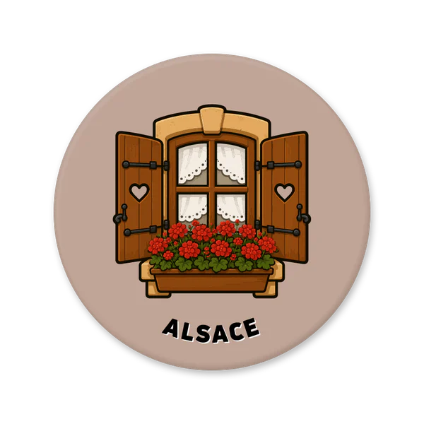 Alsatian window with geraniums