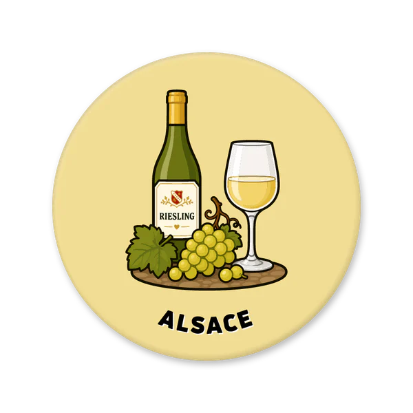 Riesling, grapes and wine glass