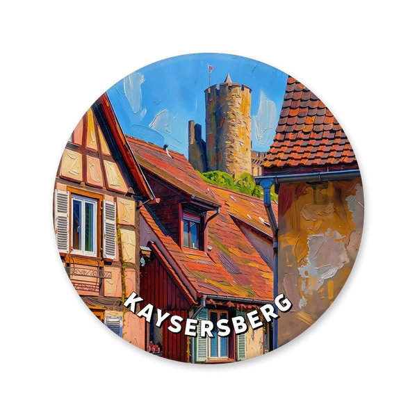 Kaysersberg Castle above the houses