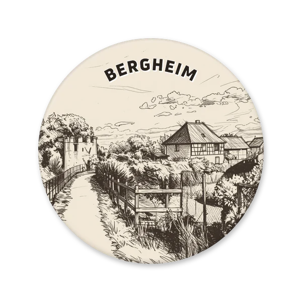 Path through the vineyards of Bergheim