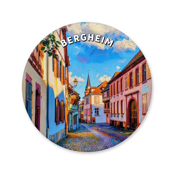 Colourful street of Bergheim