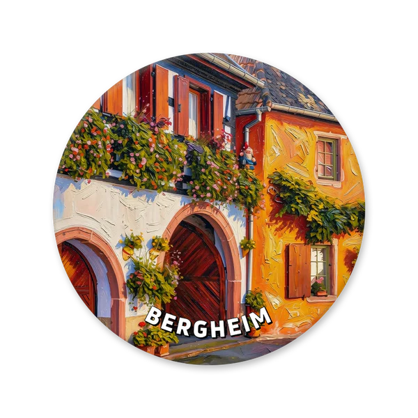 Flowered façade in Bergheim