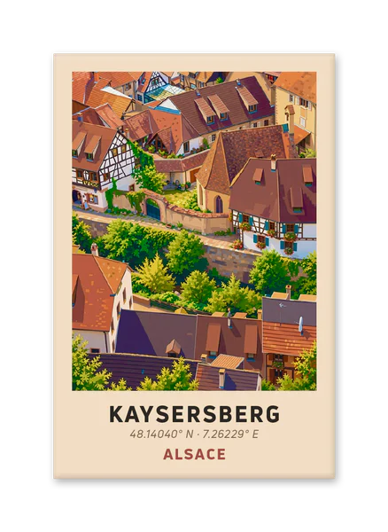 Rooftops and houses of Kaysersberg