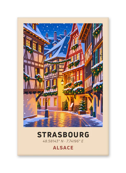 Snowy Christmas in Strasbourg’s Petite France