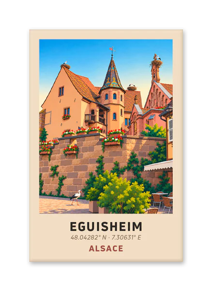 Eguisheim and its storks