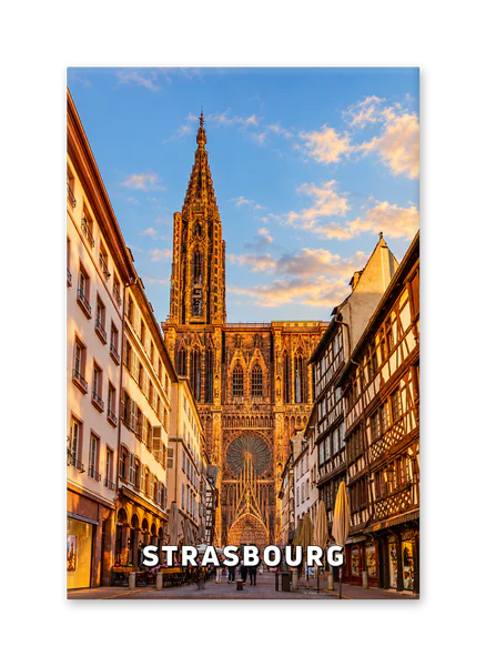 Strasbourg Cathedral Bathed in Golden Light