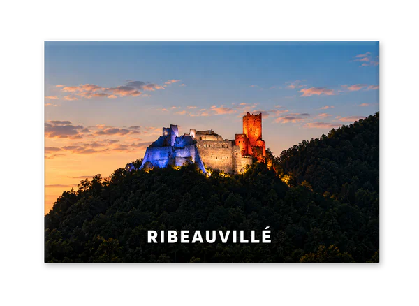Saint-Ulrich Castle Illuminated at Dusk
