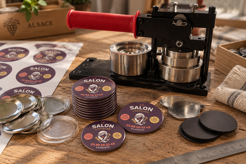Custom magnets being produced in a small workshop